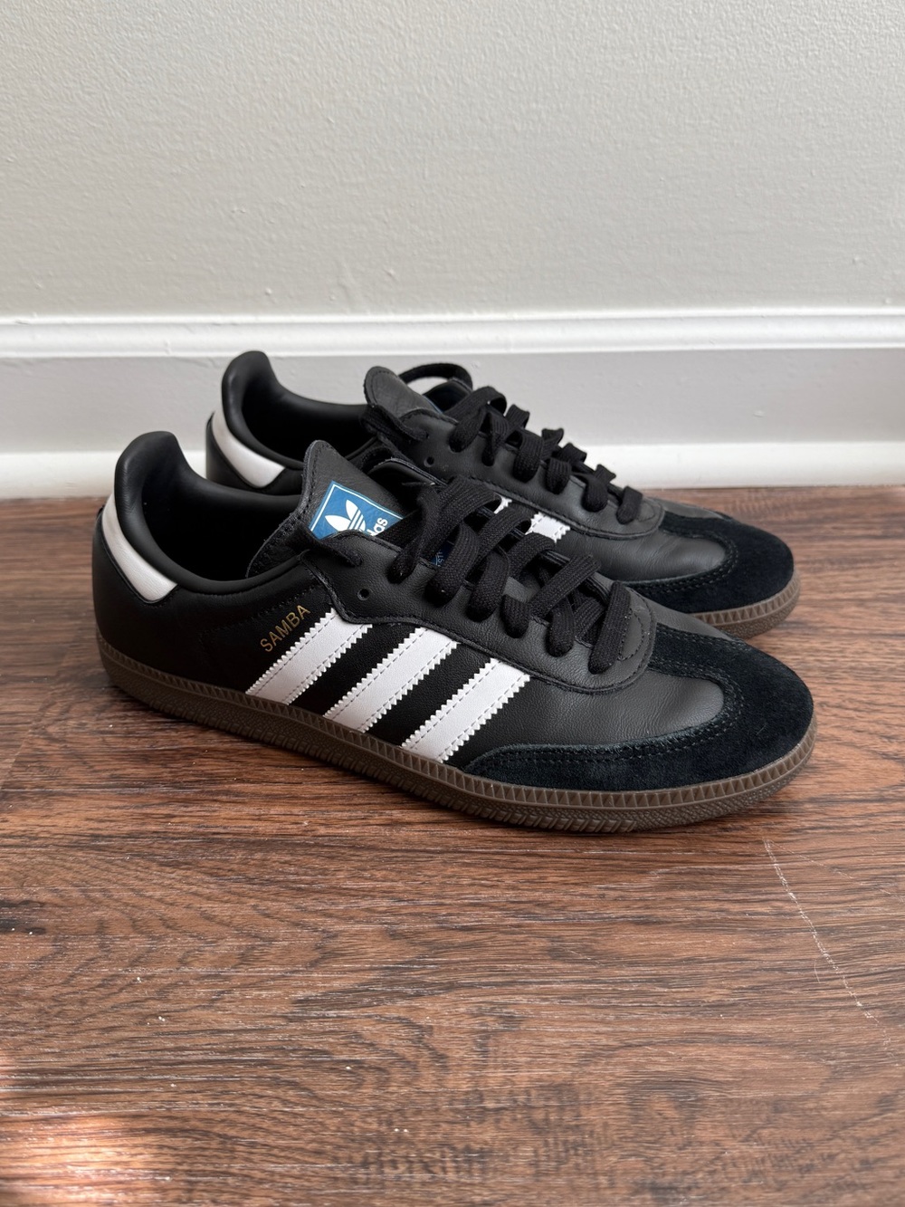 Adidas Samba OG Black Leather Sneakers Size 8M Women’s